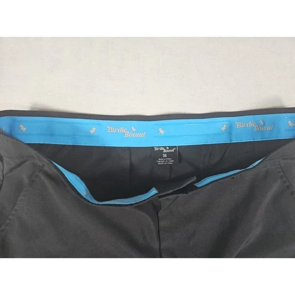 Birdie Bound Shorts Mens 36 Black Golf Performance Cargo Zip Stretch Grip - Picture 6 of 10